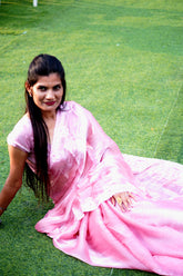 Jawani Pink Cotton Saree