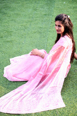Jawani Pink Cotton Saree