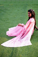 Jawani Pink Cotton Saree