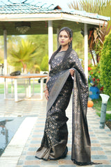 Banarasi Silk Saree in Black