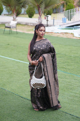 Banarasi Silk Saree in Black