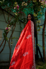 Greece Choo Saree in Red