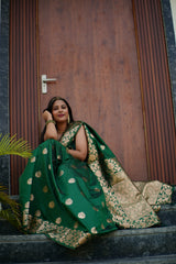 Takshila Silk Saree in Green