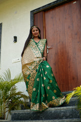 Takshila Silk Saree in Green