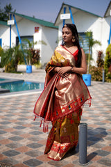 Golden Patola Silk Saree
