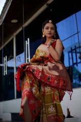 Golden Patola Silk Saree