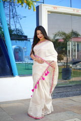 Bollywood Off-white Saree