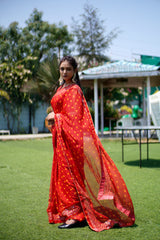 Sequence Glass Chiffon Saree