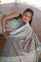 Digital Pari Satin Saree