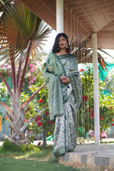 Kanjivaram Silk Saree in Green