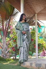 Kanjivaram Silk Saree in Green