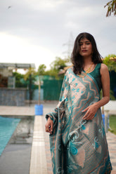 Kanjivaram Silk Saree in Blue