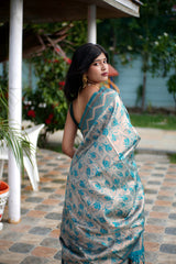Kanjivaram Silk Saree in Blue