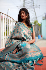 Kanjivaram Silk Saree in Blue