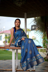Chunri Print Dola Silk Saree