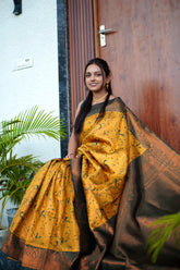 Kanjivaram Silk Saree in Yellow