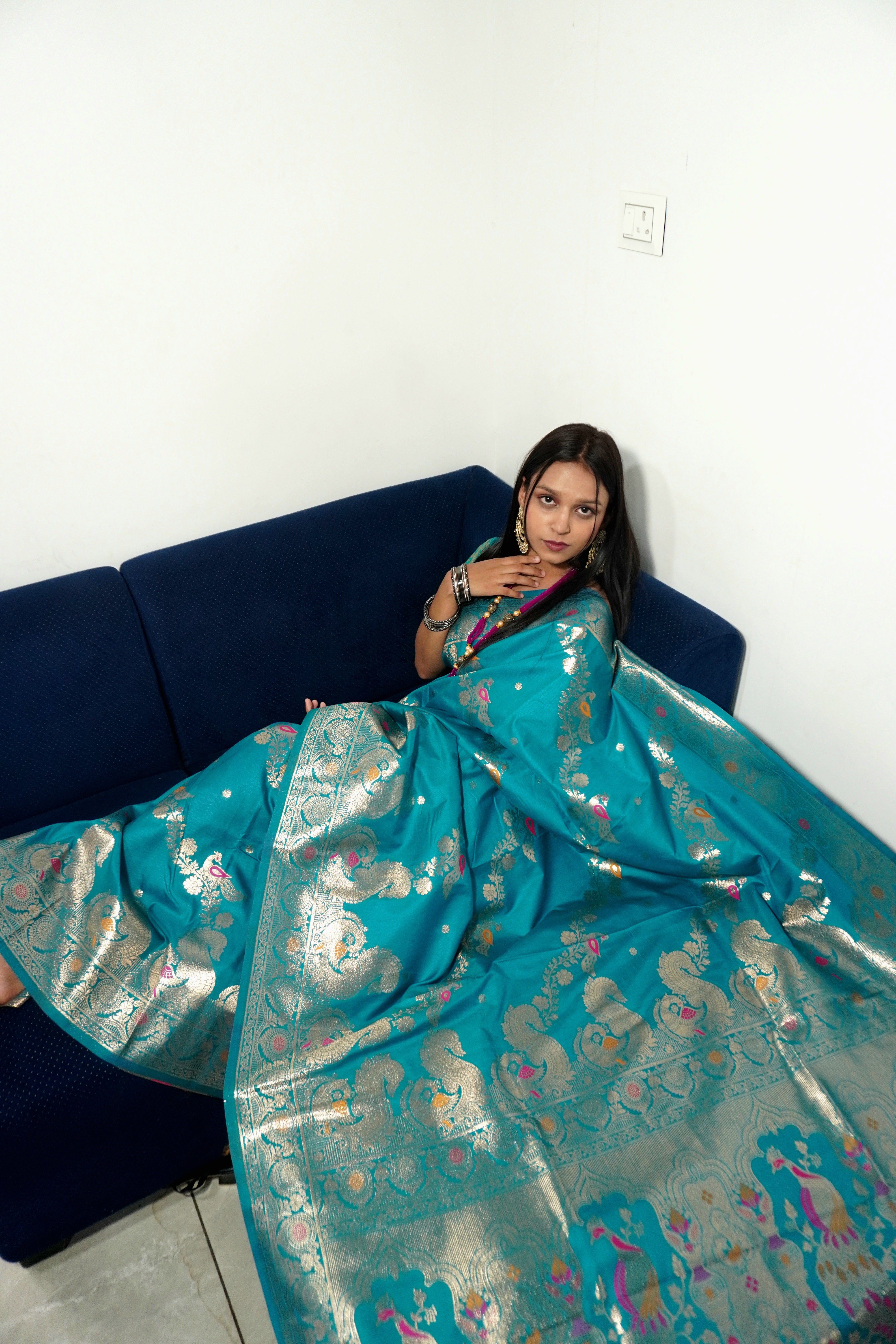 Peacock Soft Silk Saree