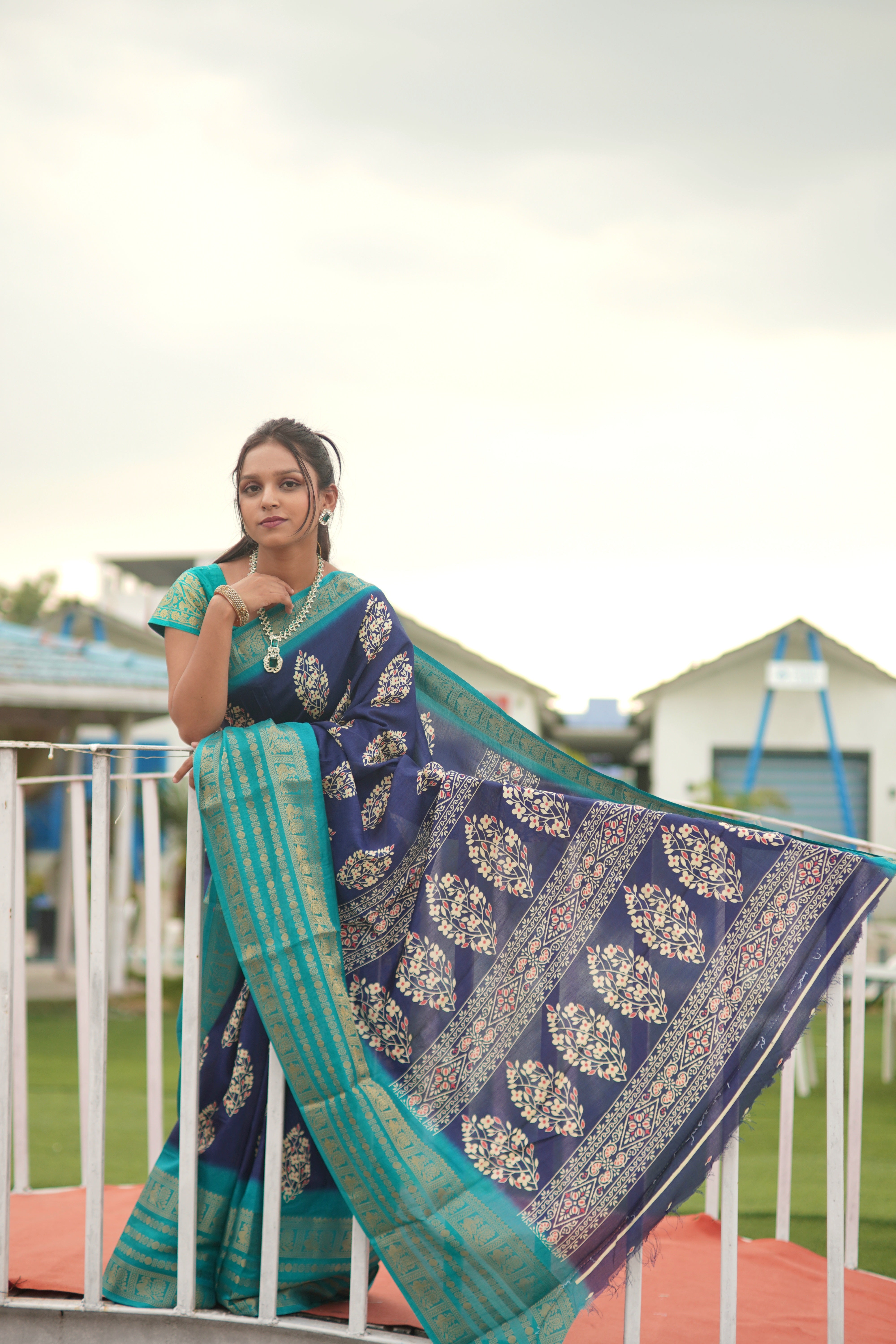 Art Silk Saree in Blue