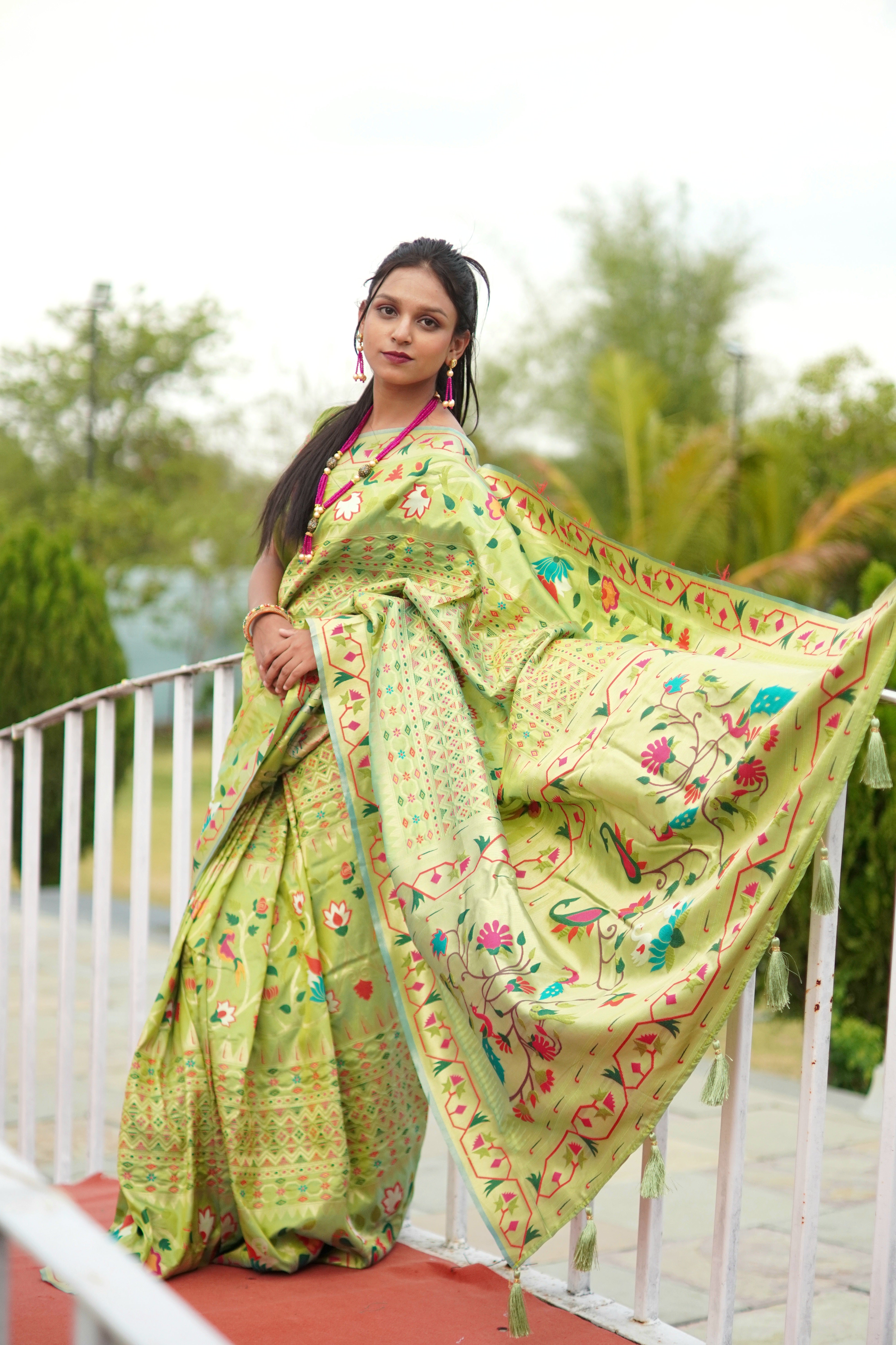 Chhava Premium Tissue Paithani Saree