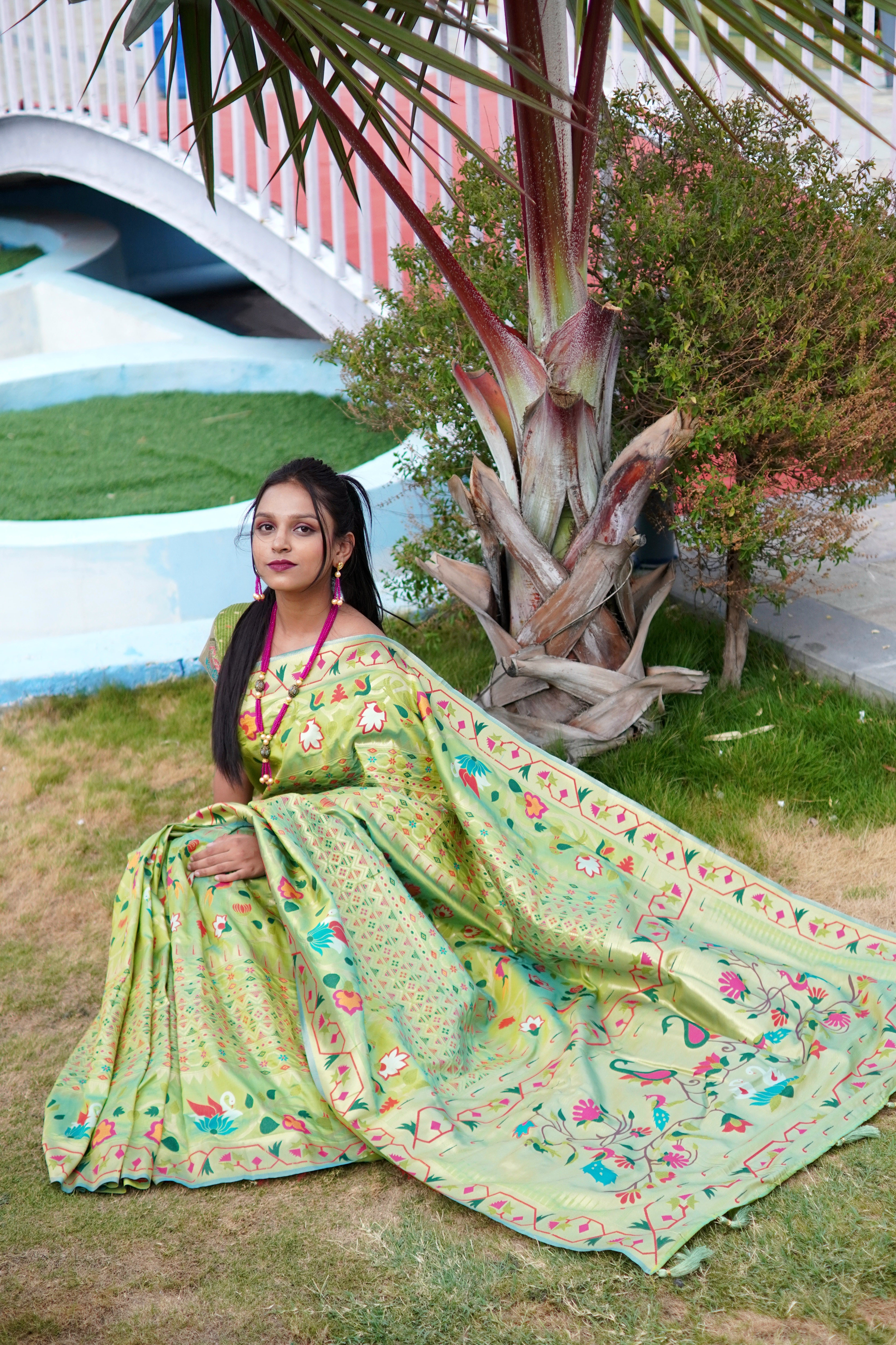 Chhava Premium Tissue Paithani Saree