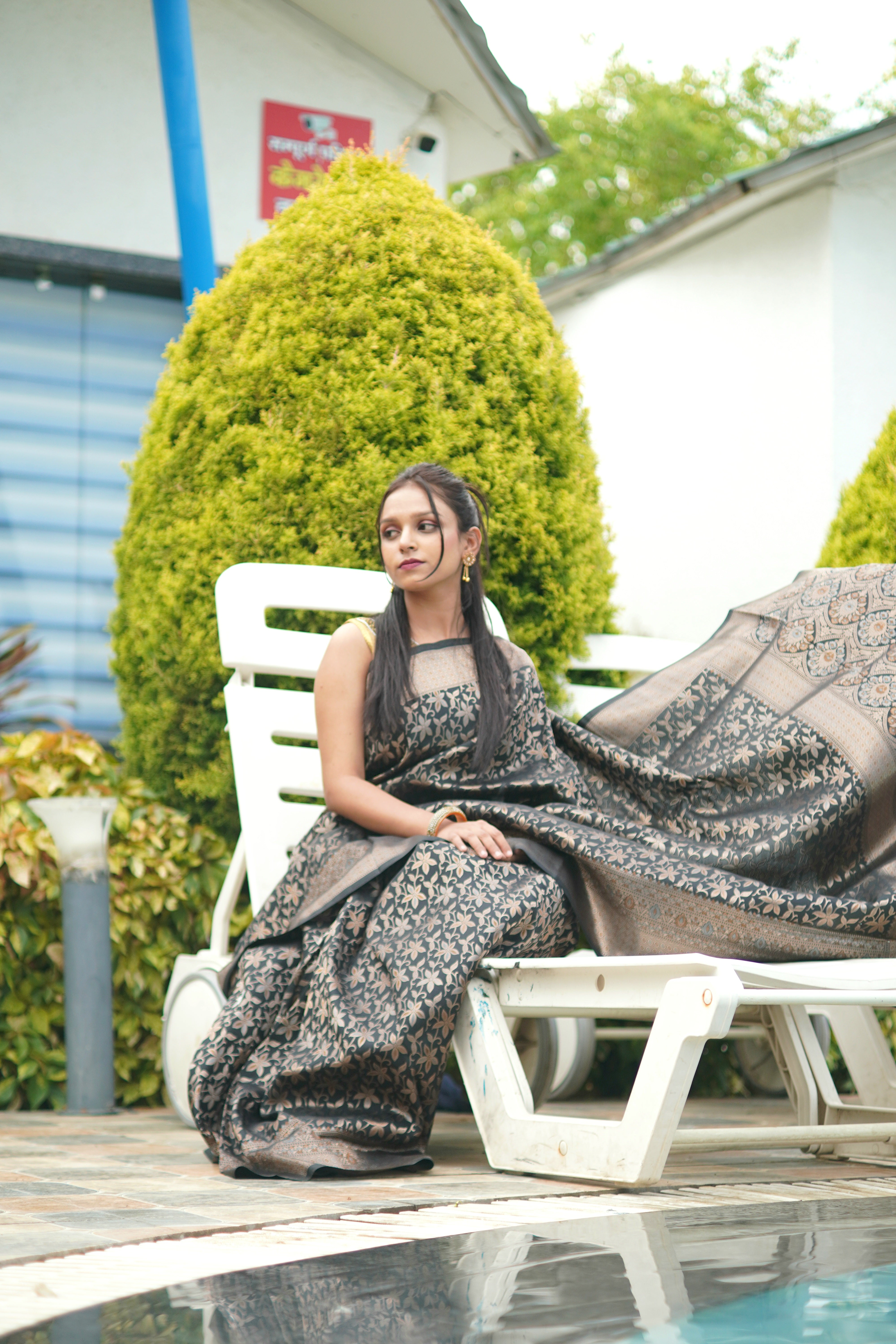Banarasi Silk Saree in Black