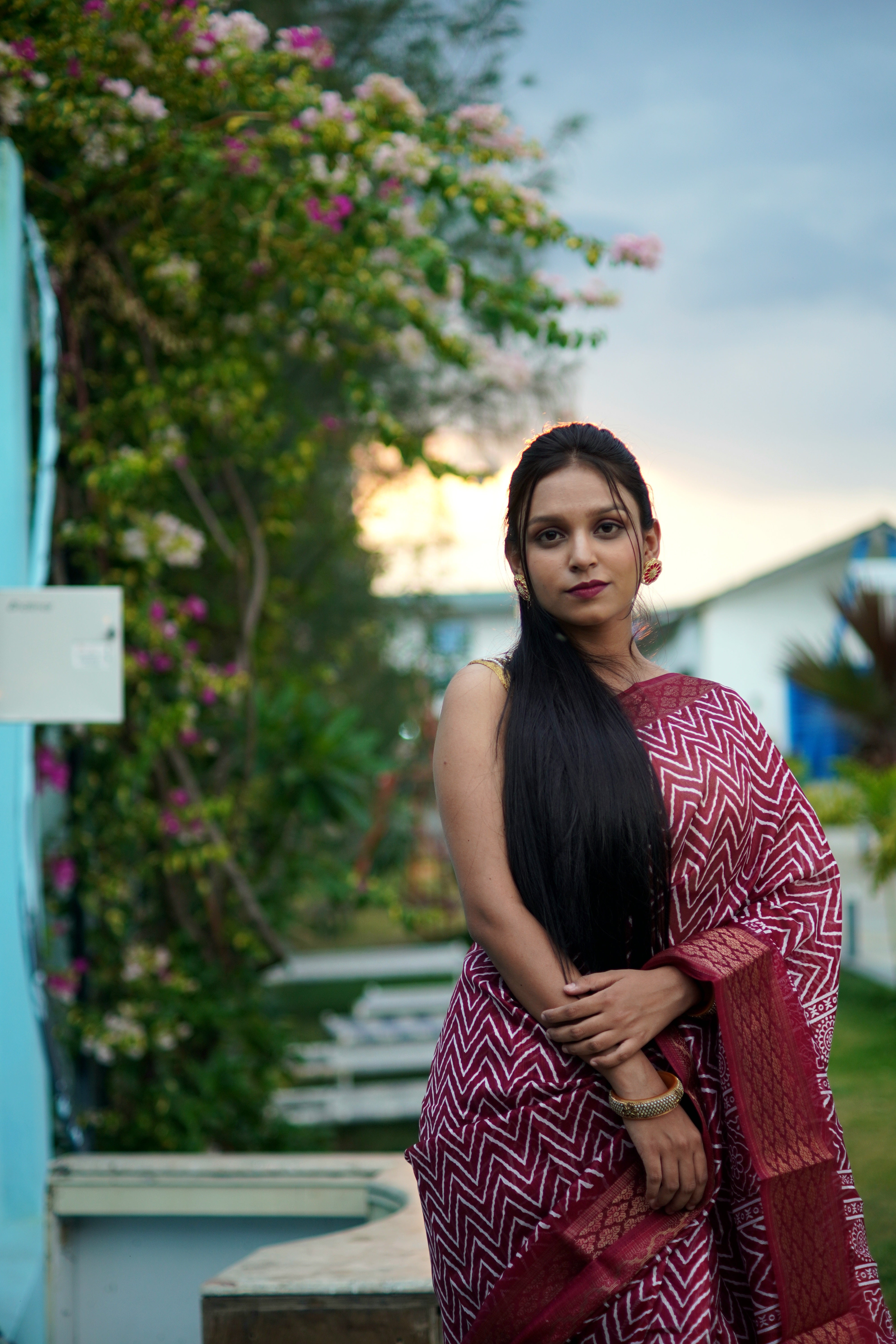 Lehariya Cotton Saree