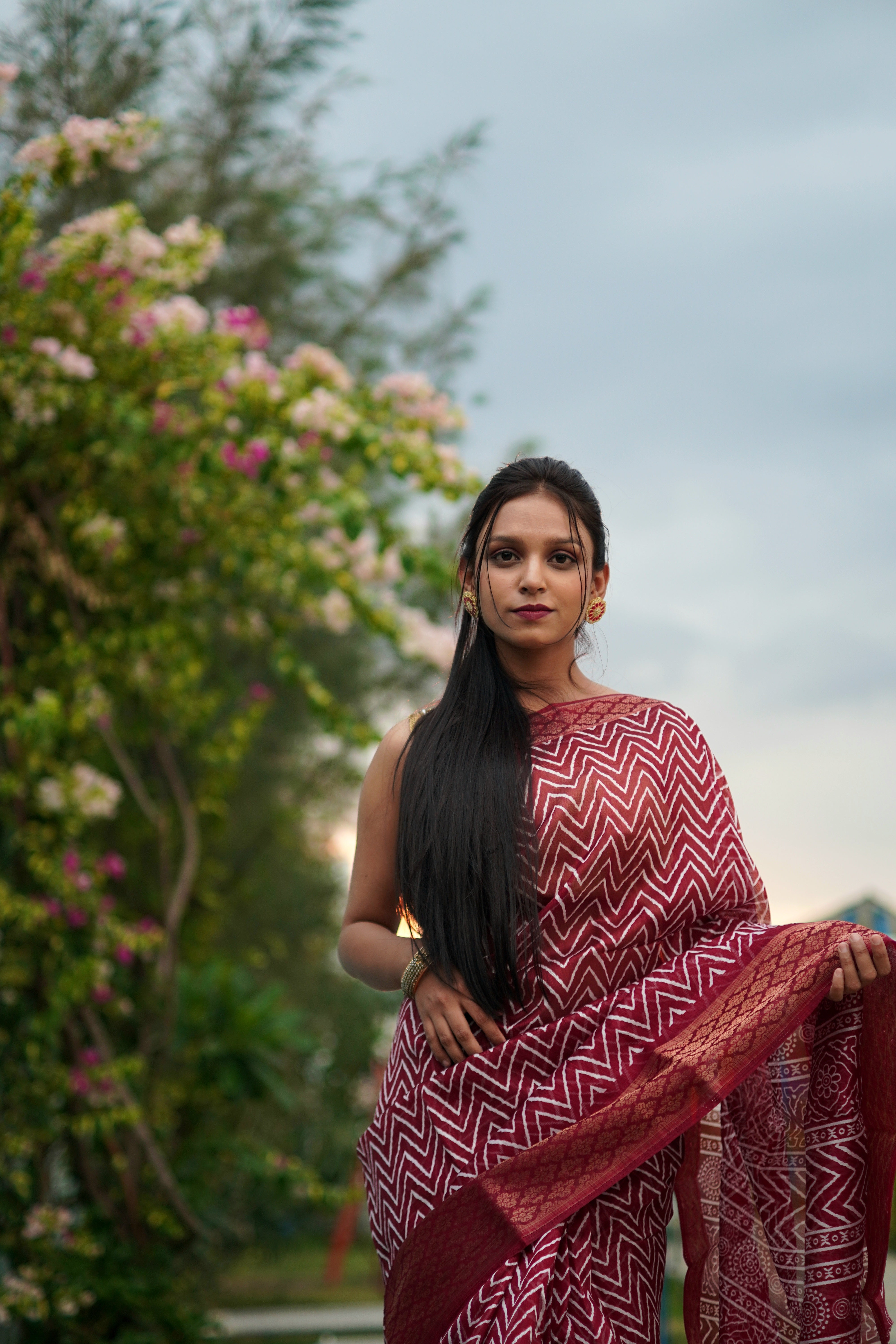 Lehariya Cotton Saree