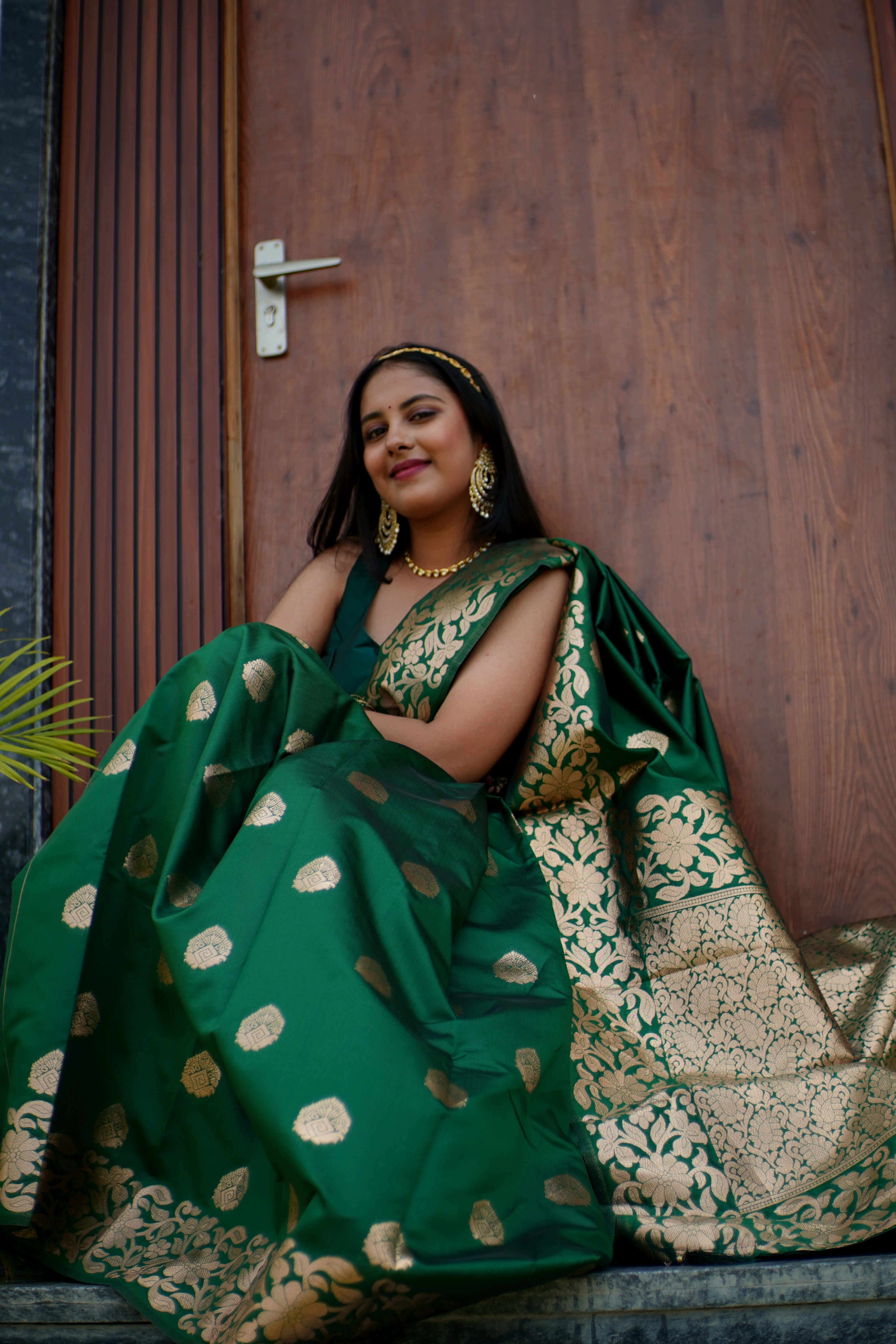 Takshila Silk Saree in Green