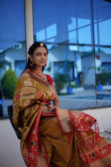 Golden Patola Silk Saree