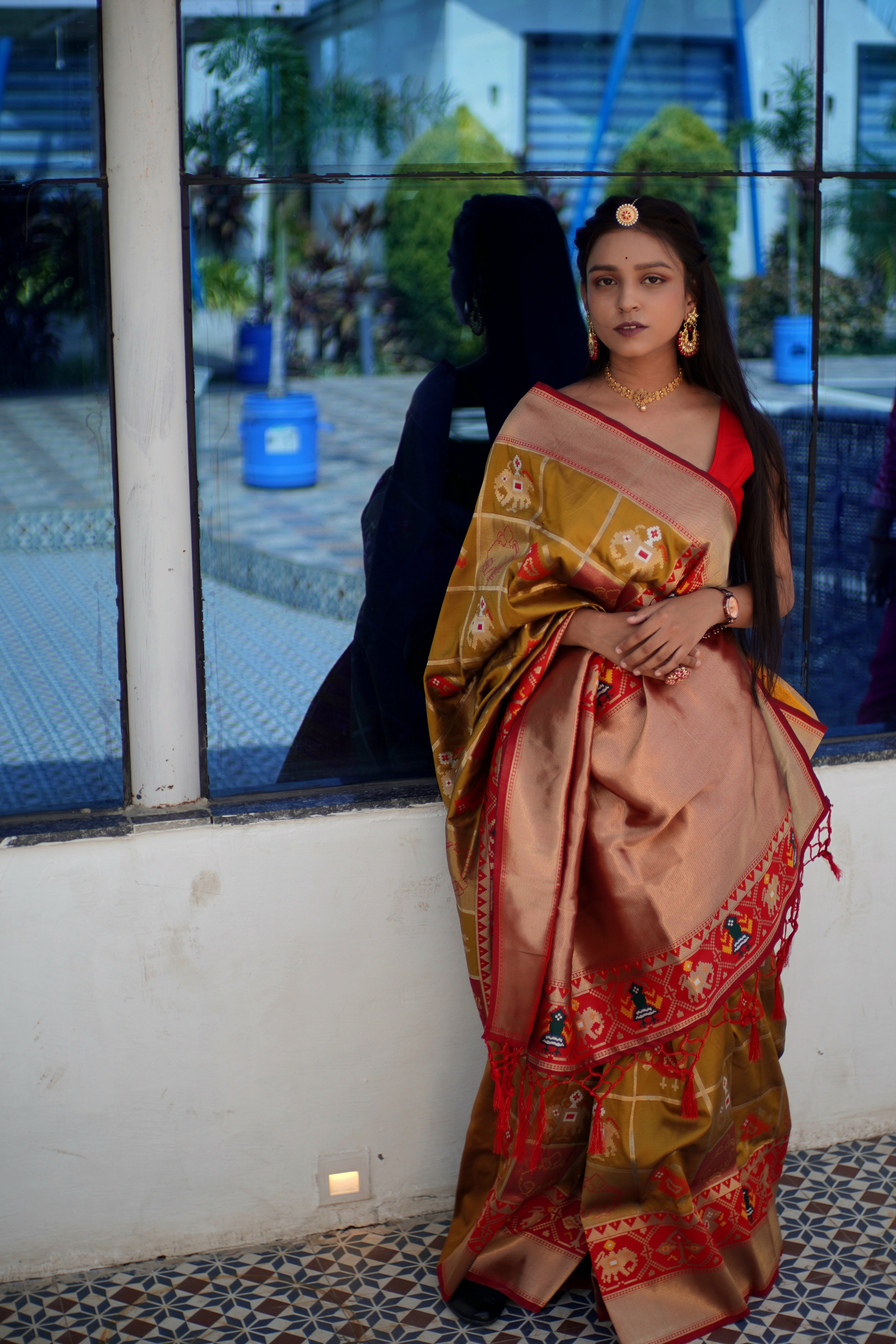 Golden Patola Silk Saree