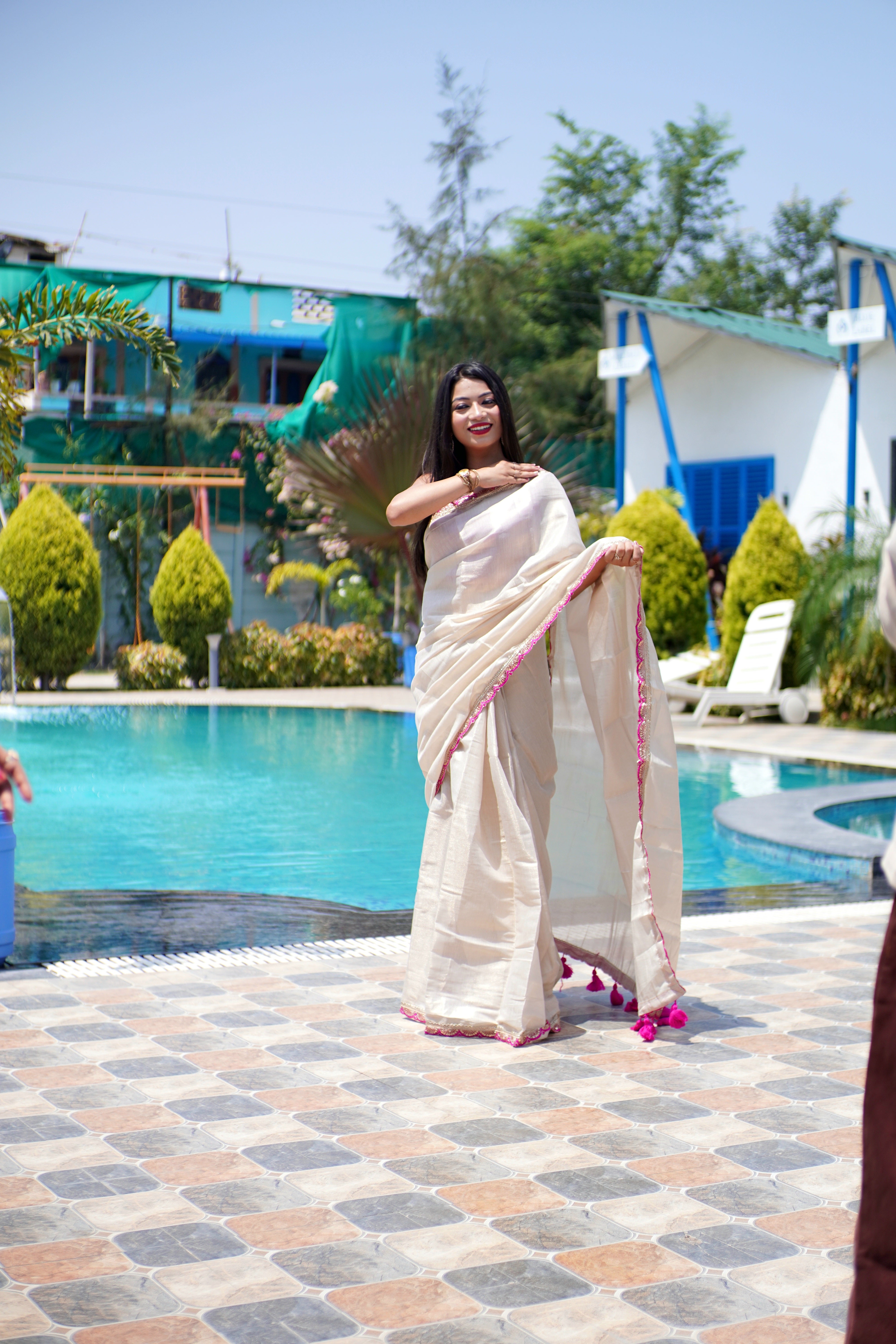 Bollywood Off-white Saree