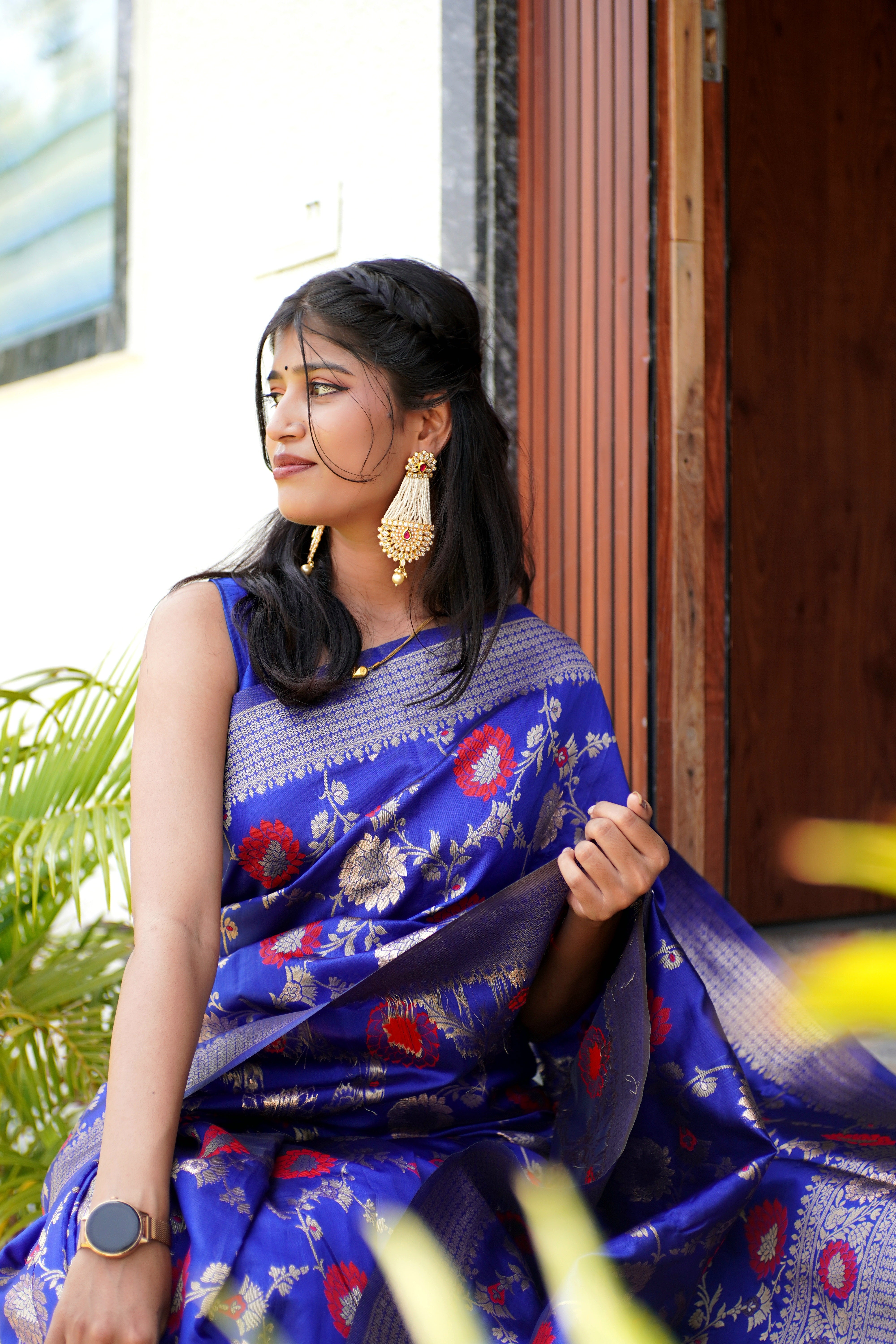 Banarasi Silk Saree in Blue