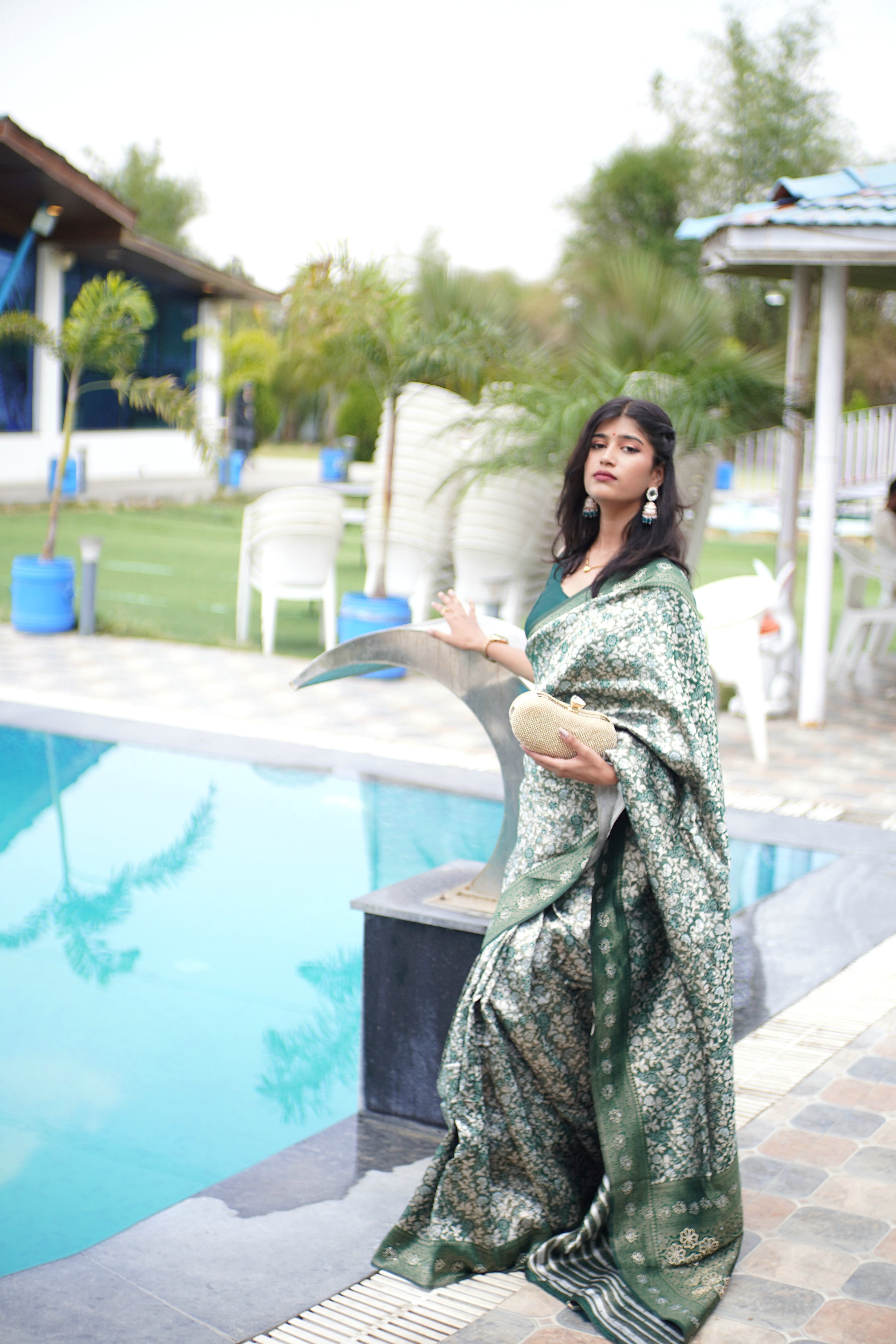 Kanjivaram Silk Saree in Green