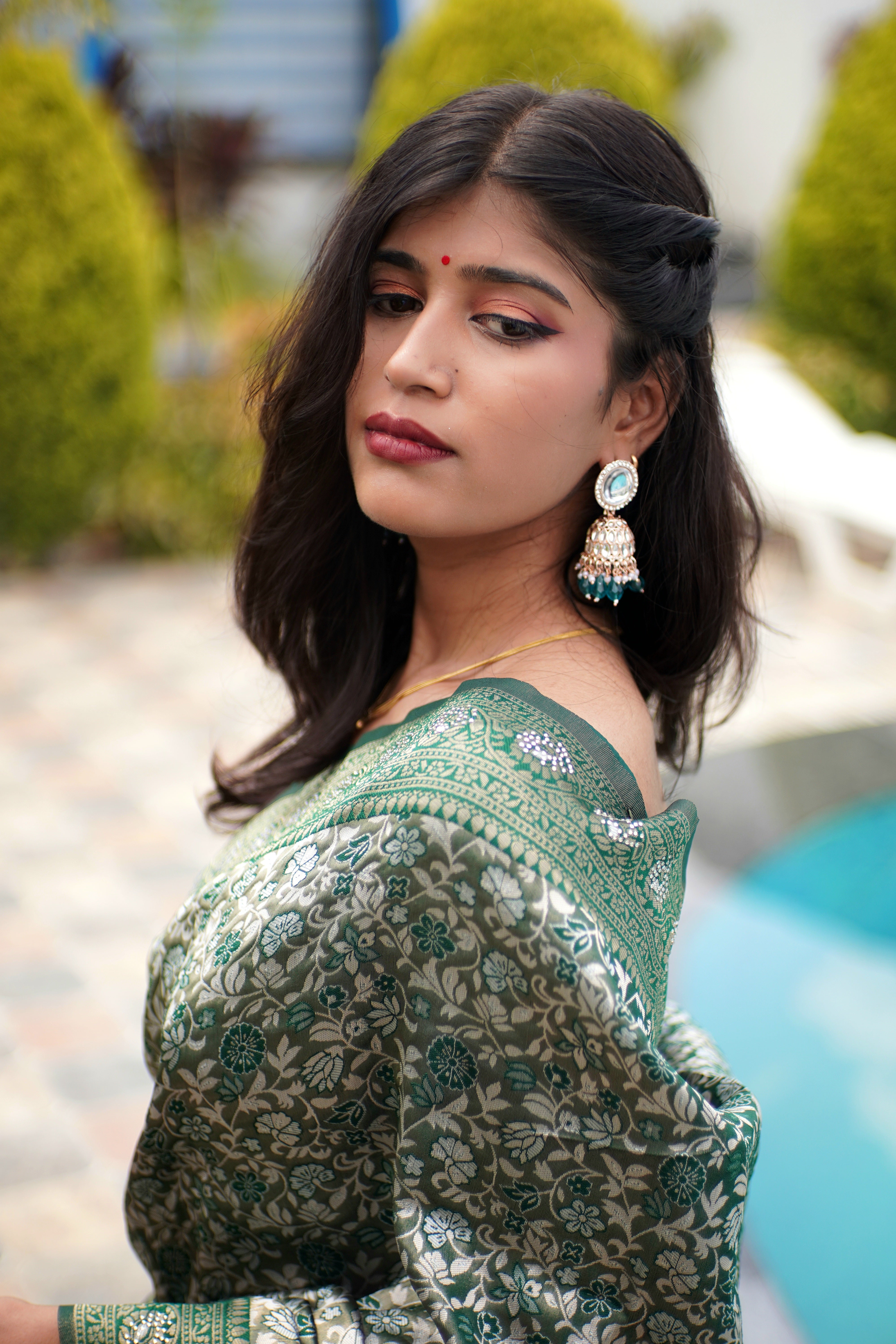 Kanjivaram Silk Saree in Green