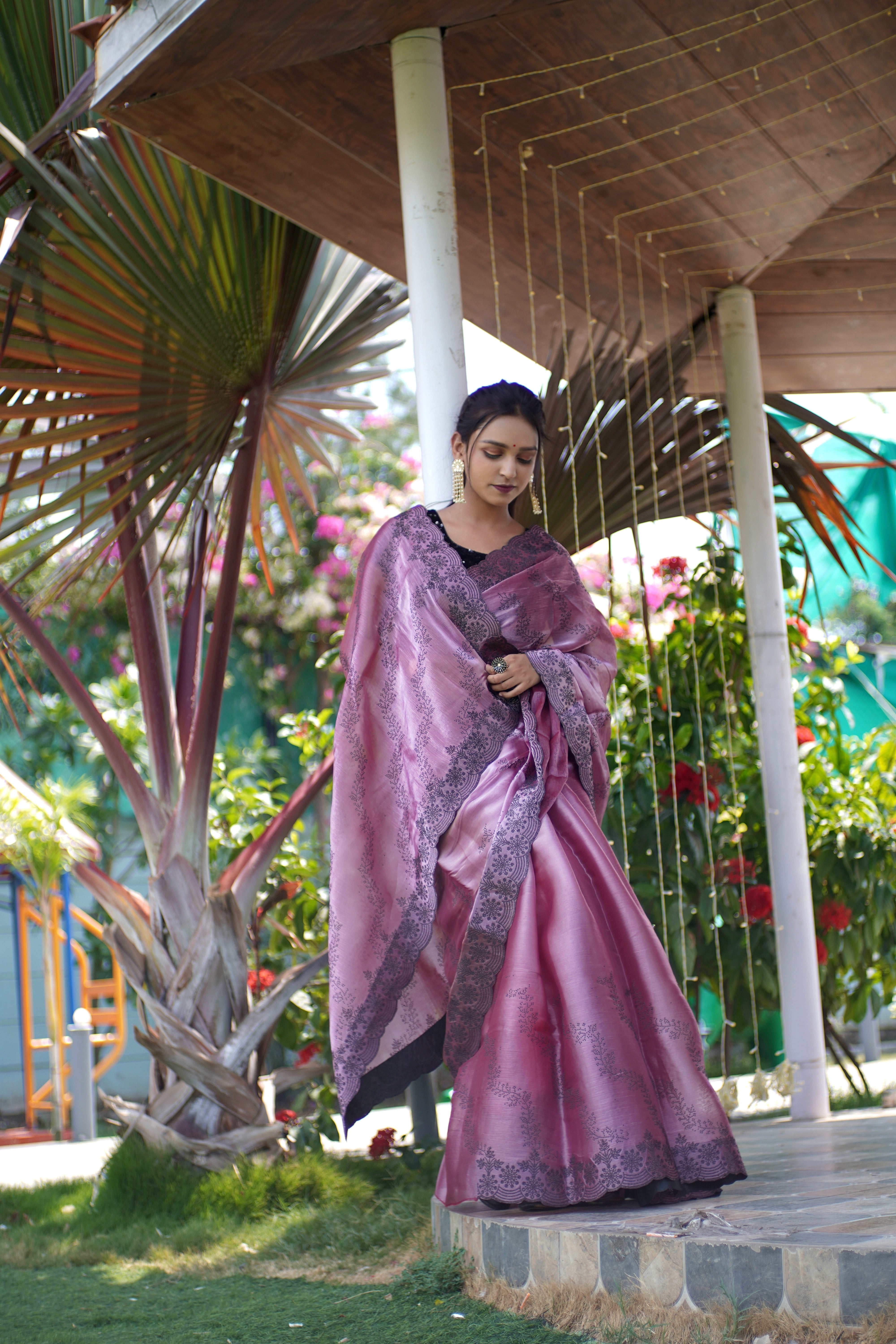 Black Stone Saree