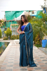 Jimmy Choo Saree in Blue