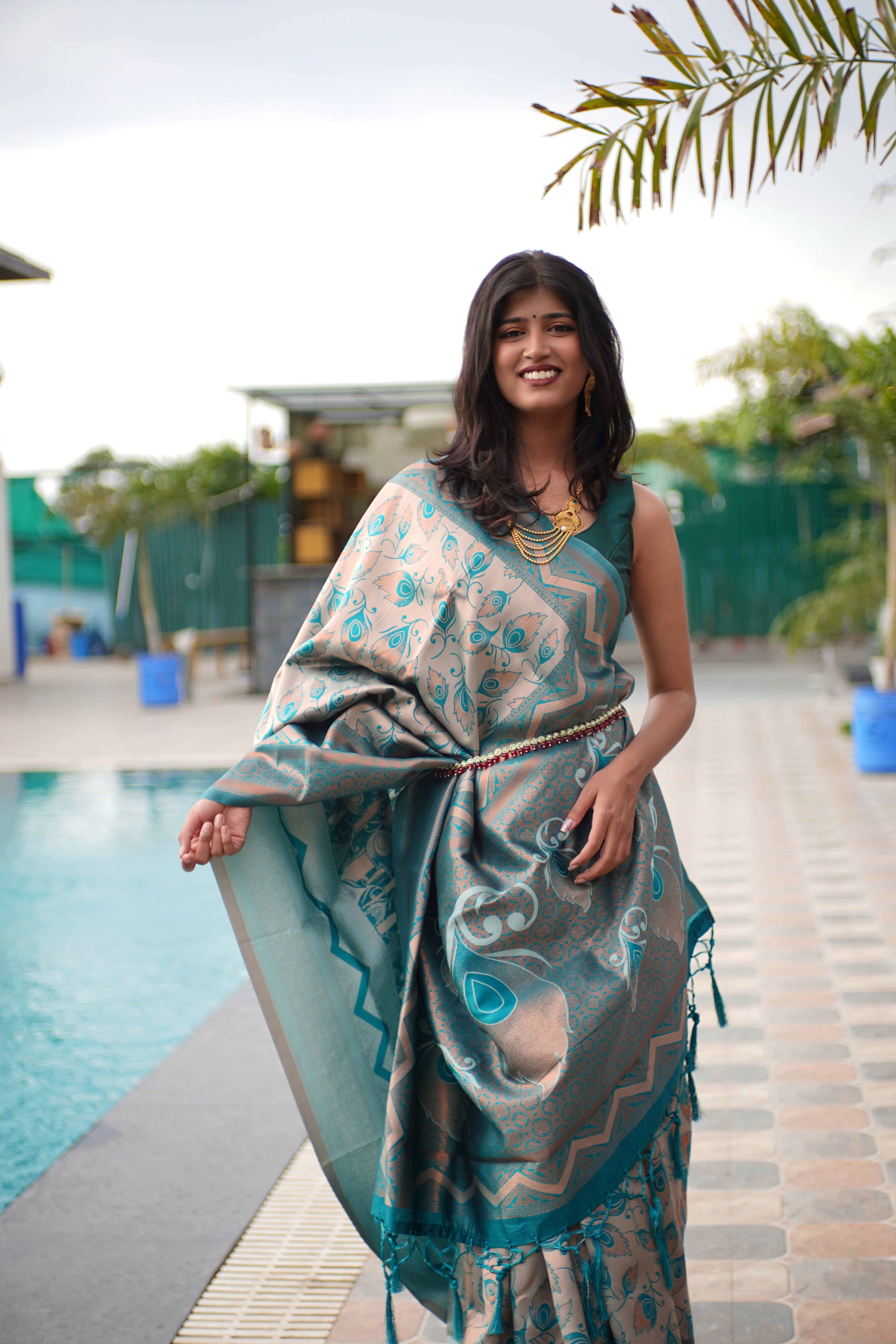 Kanjivaram Silk Saree in Blue