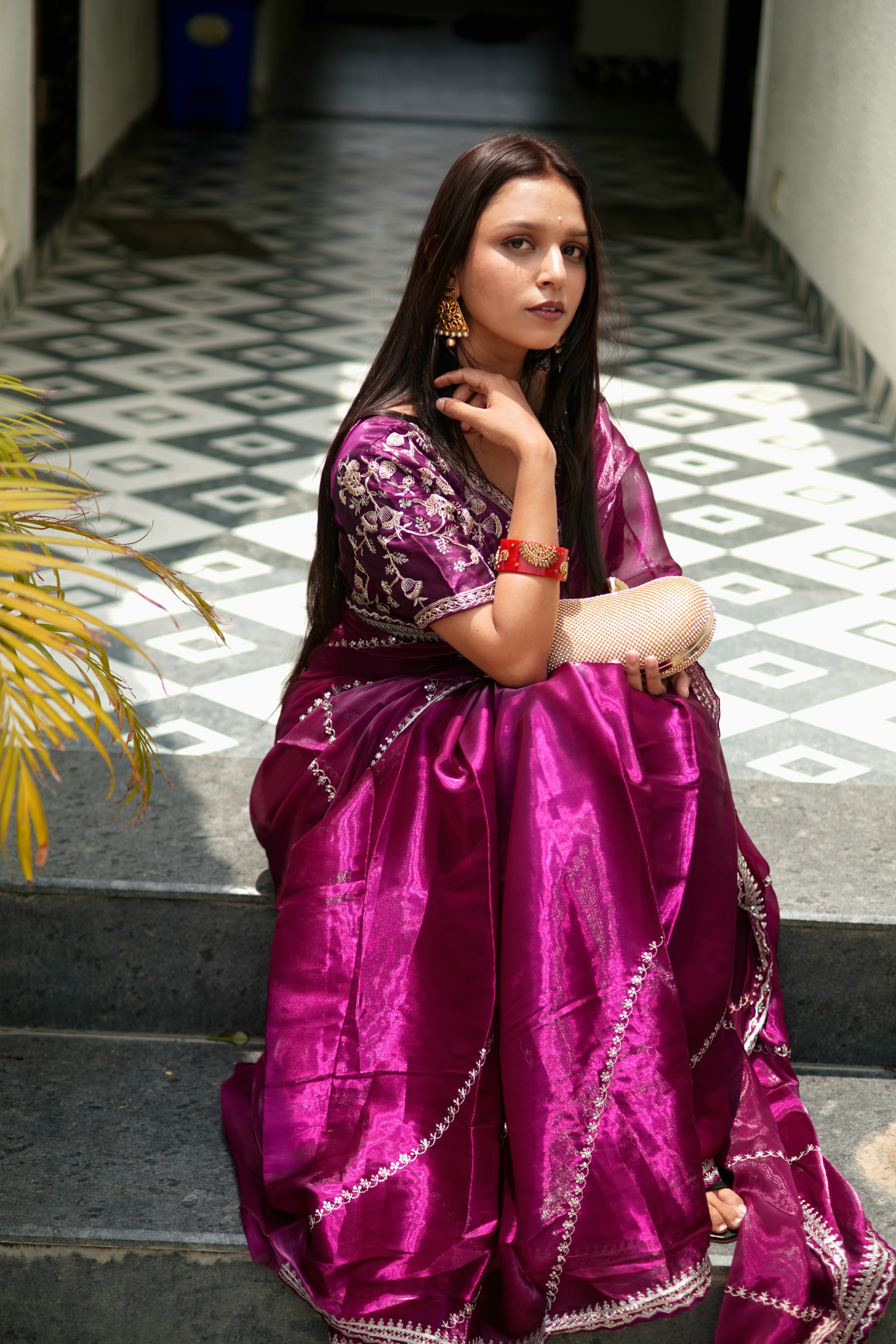 Jeniffer Mix Satin Saree